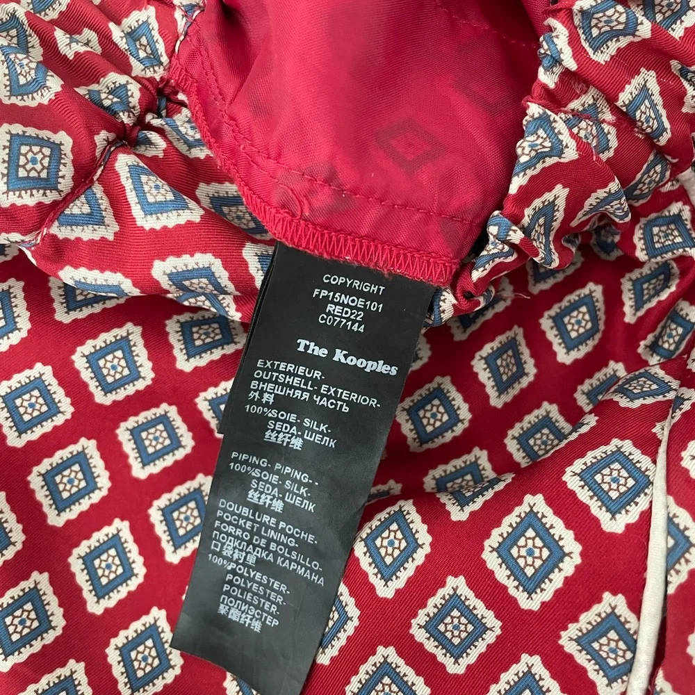 ❌ SOLD The Kooples Printed Silk Trousers, Size XS - Picture 4 of 4